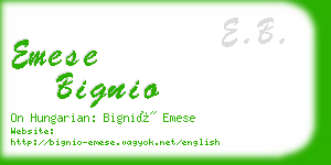 emese bignio business card